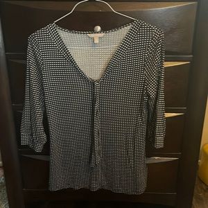 Banana Republic blouse size medium, black and white